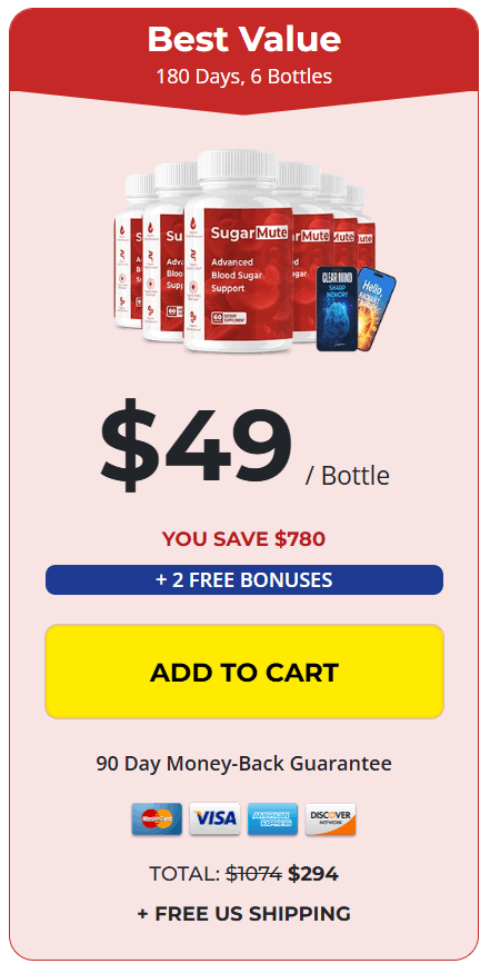 SugarMute 6 $69/bottle